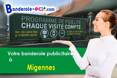 Création graphique inclus pour votre banderole pas cher à Migennes (Yonne/89400)