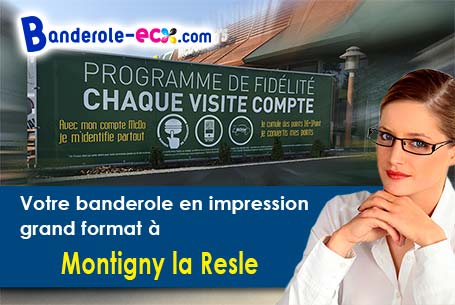 Création graphique inclus pour votre banderole publicitaire à Montigny-la-Resle (Yonne/89230)