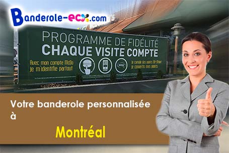 Création graphique inclus pour votre banderole publicitaire à Montréal (Yonne/89420)