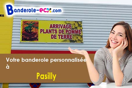 Création graphique inclus pour votre banderole personnalisée à Pasilly (Yonne/89310)