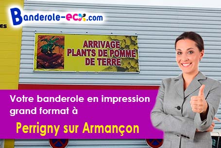 Création graphique gratuite de votre banderole personnalisée à Perrigny-sur-Armançon (Yonne/89390)