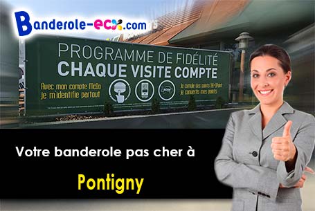 Création graphique inclus pour votre banderole personnalisée à Pontigny (Yonne/89230)