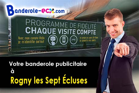 Création graphique gratuite de votre banderole pas cher à Rogny-les-Sept-Écluses (Yonne/89220)