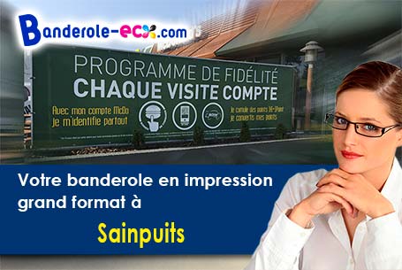 Création graphique inclus pour votre banderole personnalisée à Sainpuits (Yonne/89520)