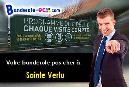 Création graphique inclus pour votre banderole pas cher à Sainte-Vertu (Yonne/89310)