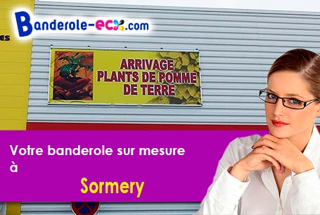 Création graphique gratuite de votre banderole personnalisée à Sormery (Yonne/89570)