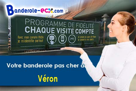 Création graphique gratuite de votre banderole publicitaire à Véron (Yonne/89510)