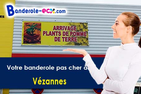 Création graphique gratuite de votre banderole pas cher à Vézannes (Yonne/89700)