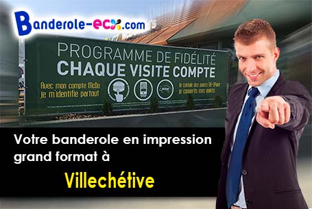 Création graphique gratuite de votre banderole publicitaire à Villechétive (Yonne/89320)