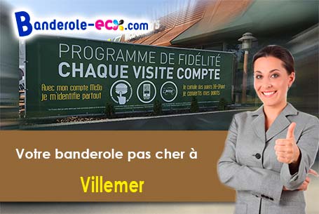 Création graphique inclus pour votre banderole personnalisée à Villemer (Yonne/89113)