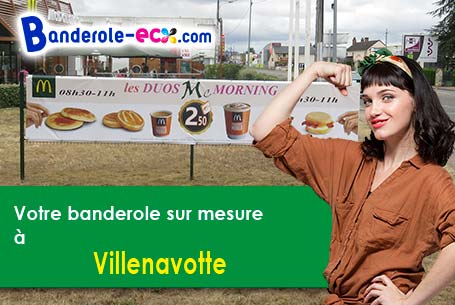 Création graphique gratuite de votre banderole publicitaire à Villenavotte (Yonne/89140)