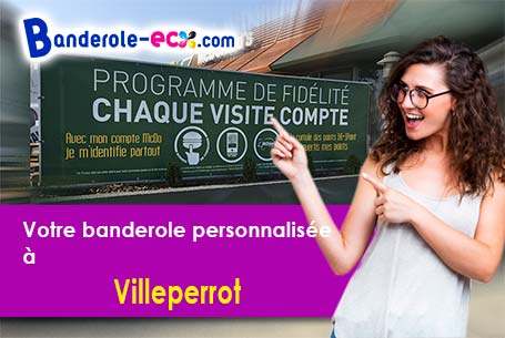 Création graphique inclus pour votre banderole publicitaire à Villeperrot (Yonne/89140)
