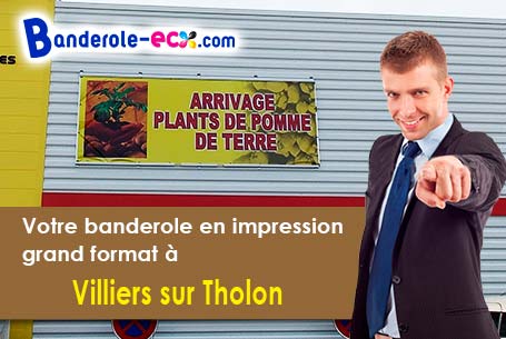 Création graphique gratuite de votre banderole personnalisée à Villiers-sur-Tholon (Yonne/89110)