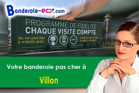 Création graphique gratuite de votre banderole personnalisée à Villon (Yonne/89740)