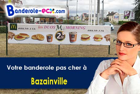Création maquette offerte de votre banderole personnalisée à Bazainville (Yvelines/78550)