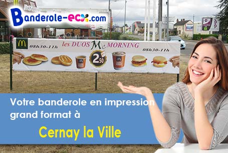 Création maquette offerte de votre banderole personnalisée à Cernay-la-Ville (Yvelines/78720)