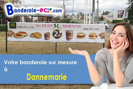 Création maquette offerte de votre banderole personnalisée à Dannemarie (Yvelines/78550)