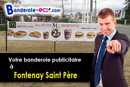 Création maquette offerte de votre banderole publicitaire à Fontenay-Saint-Père (Yvelines/78440)