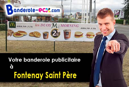 Création maquette offerte de votre banderole publicitaire à Fontenay-Saint-Père (Yvelines/78440)