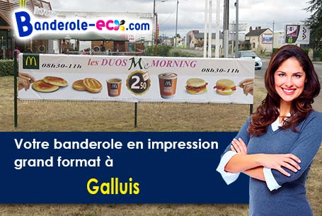 Création maquette offerte de votre banderole publicitaire à Galluis (Yvelines/78490)