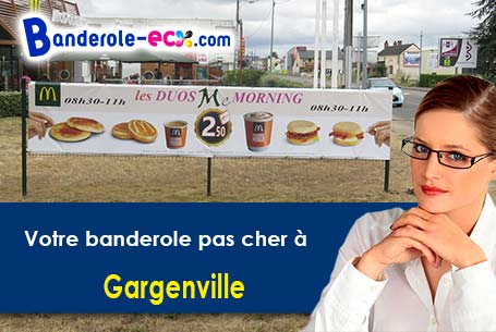 Création maquette offerte de votre banderole personnalisée à Gargenville (Yvelines/78440)