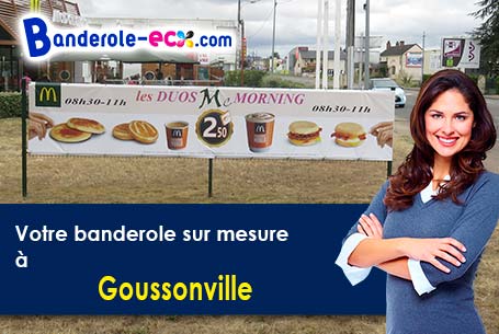 Création maquette offerte de votre banderole publicitaire à Goussonville (Yvelines/78930)