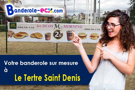 Création maquette offerte de votre banderole personnalisée à Le Tertre-Saint-Denis (Yvelines/78980)