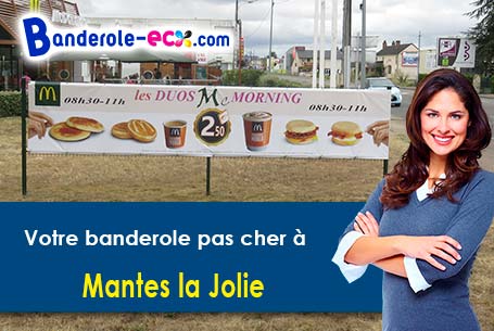 Création maquette inclus pour votre banderole personnalisée à Mantes-la-Jolie (Yvelines/78200)