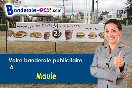 Création graphique offerte de votre banderole publicitaire à Maule (Yvelines/78580)