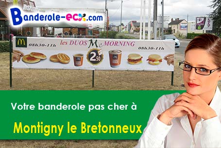 Création maquette gratuite de votre banderole pas cher à Montigny-le-Bretonneux (Yvelines/78180)