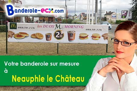 Création graphique offerte de votre banderole publicitaire à Neauphle-le-Château (Yvelines/78640)
