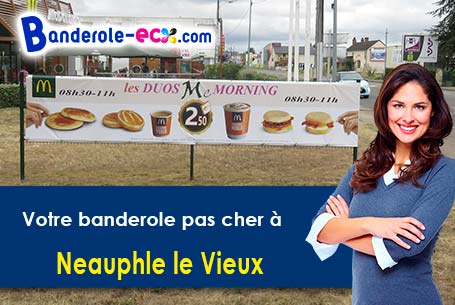 Création maquette offerte de votre banderole pas cher à Neauphle-le-Vieux (Yvelines/78640)