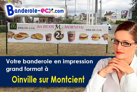 Création maquette offerte de votre banderole pas cher à Oinville-sur-Montcient (Yvelines/78250)