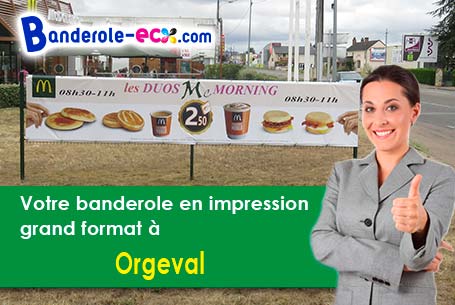 Création graphique offerte de votre banderole publicitaire à Orgeval (Yvelines/78630)