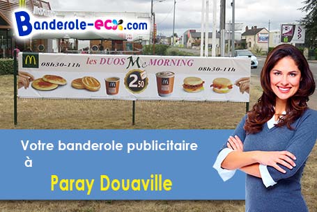Création maquette offerte de votre banderole personnalisée à Paray-Douaville (Yvelines/78660)