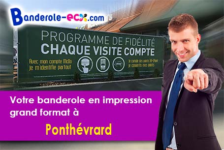 Création graphique offerte de votre banderole publicitaire à Ponthévrard (Yvelines/78730)