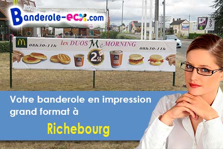 Création maquette offerte de votre banderole personnalisée à Richebourg (Yvelines/78550)