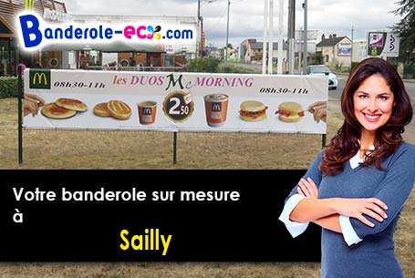 Création maquette offerte de votre banderole personnalisée à Sailly (Yvelines/78440)